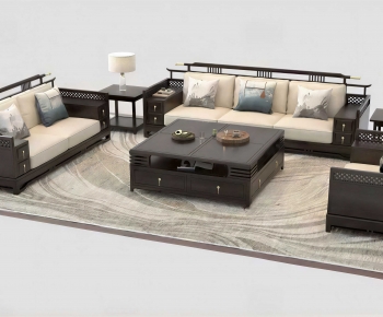 New Chinese Style Sofa Combination-ID:160273083