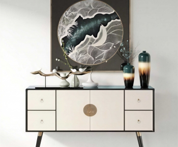 New Chinese Style Entrance Cabinet-ID:515064954