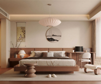 Wabi-sabi Style Bedroom-ID:372034072