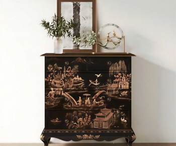 New Chinese Style Entrance Cabinet-ID:557183986