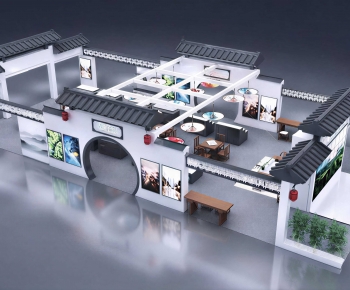 New Chinese Style Exhibition Hall-ID:182535896