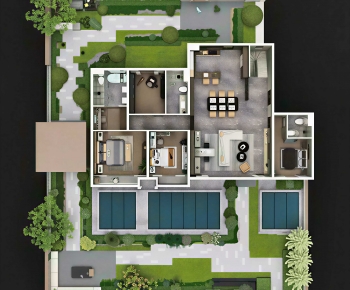 Modern A Bird's-eye View Of Home Decoration-ID:785877943
