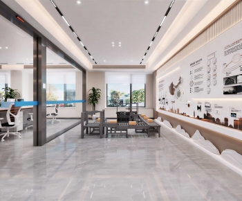 Modern Office Reception Desk-ID:614450042