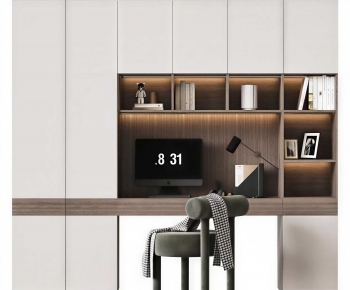 Modern Computer Desk And Chair-ID:771225933