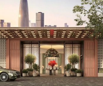 Modern Facade Element-ID:953509091