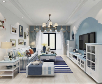 Mediterranean Style A Living Room-ID:663630013