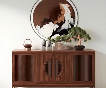 New Chinese Style Side Cabinet-ID:386399982