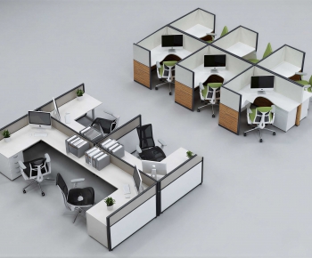 Modern Office Desk And Chair-ID:641891001