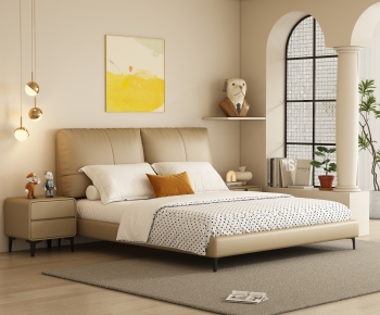 Modern Double Bed-ID:345032934