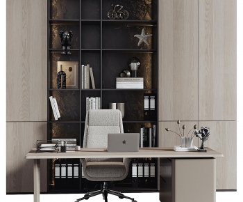 Modern Office Desk And Chair-ID:615431073