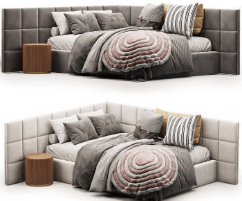 Modern Double Bed-ID:810544012