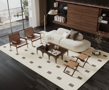 Wabi-sabi Style Sofa Combination-ID:601979976