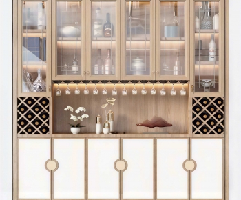 New Chinese Style Wine Cabinet-ID:809570073