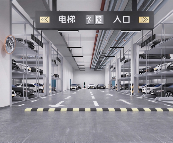 Modern Underground Parking Lot-ID:557801019