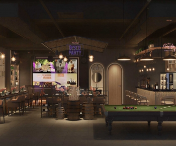 Industrial Style Billiard Room-ID:611011983