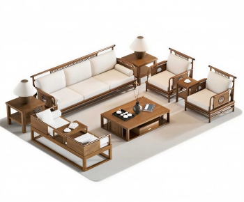 New Chinese Style Sofa Combination-ID:234534985