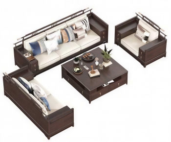 New Chinese Style Sofa Combination-ID:463742972