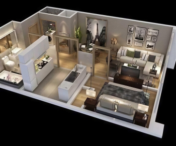 Modern A Bird's-eye View Of Home Decoration-ID:735785969