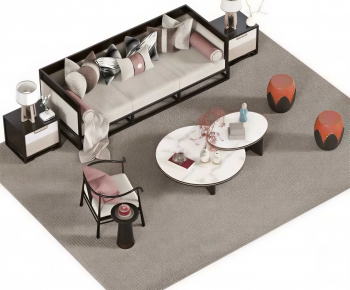 New Chinese Style Sofa Combination-ID:675141105