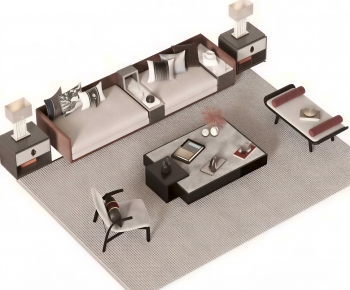 New Chinese Style Sofa Combination-ID:350890248