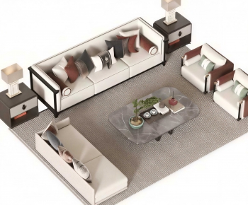 New Chinese Style Sofa Combination-ID:349282034