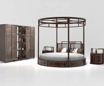 New Chinese Style Double Bed-ID:331664097