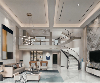 Modern A Living Room-ID:643760924