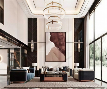 Modern A Living Room-ID:714996108