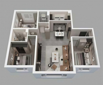 Modern A Bird's-eye View Of Home Decoration-ID:240206962