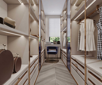 Modern Clothes Storage Area-ID:573257926