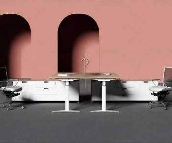 Modern Office Desk And Chair-ID:327131036