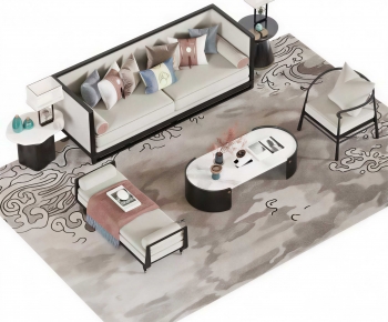 New Chinese Style Sofa Combination-ID:827009921