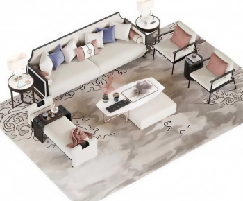 New Chinese Style Sofa Combination-ID:434357884