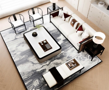 New Chinese Style Sofa Combination-ID:368139037