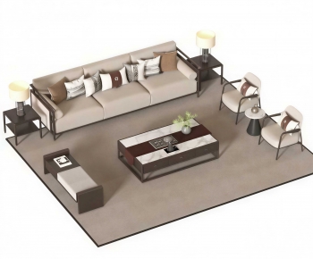 New Chinese Style Sofa Combination-ID:177545076