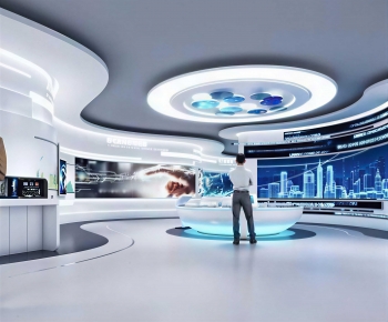 Modern Exhibition Hall-ID:690823085