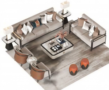 New Chinese Style Sofa Combination-ID:718696126