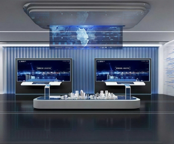 Modern Exhibition Hall-ID:624203926