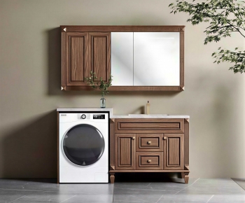 Nordic Style Bathroom Cabinet-ID:519900345