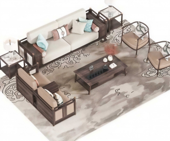 New Chinese Style Sofa Combination-ID:796533114