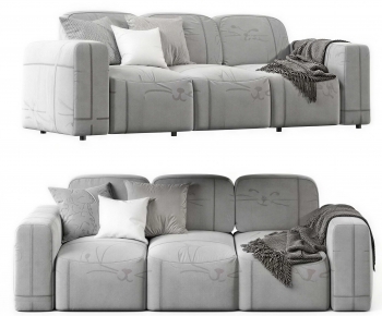 Modern Three-seat Sofa-ID:874874114