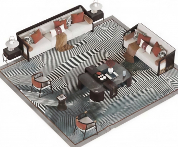 New Chinese Style Sofa Combination-ID:319427977