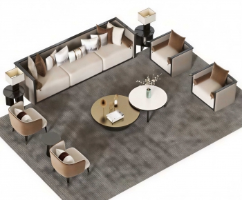 New Chinese Style Sofa Combination-ID:221623902