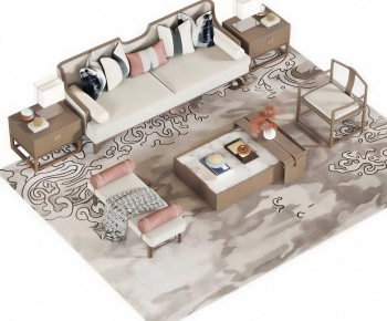 New Chinese Style Sofa Combination-ID:783937939