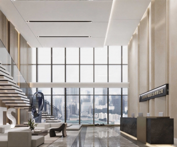 Modern Office Reception Desk-ID:629676106