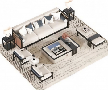 New Chinese Style Sofa Combination-ID:145904061