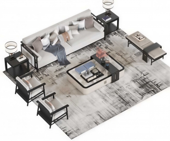 New Chinese Style Sofa Combination-ID:113229999