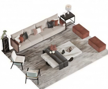 New Chinese Style Sofa Combination-ID:320374973