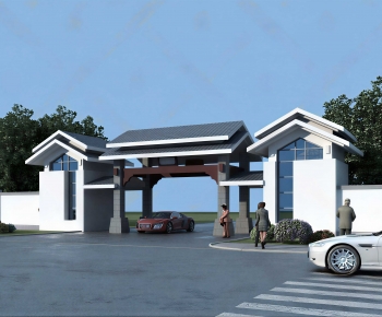 New Chinese Style Facade Element-ID:121225121