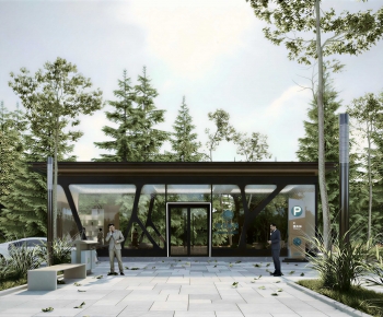 Modern Facade Element-ID:370860104